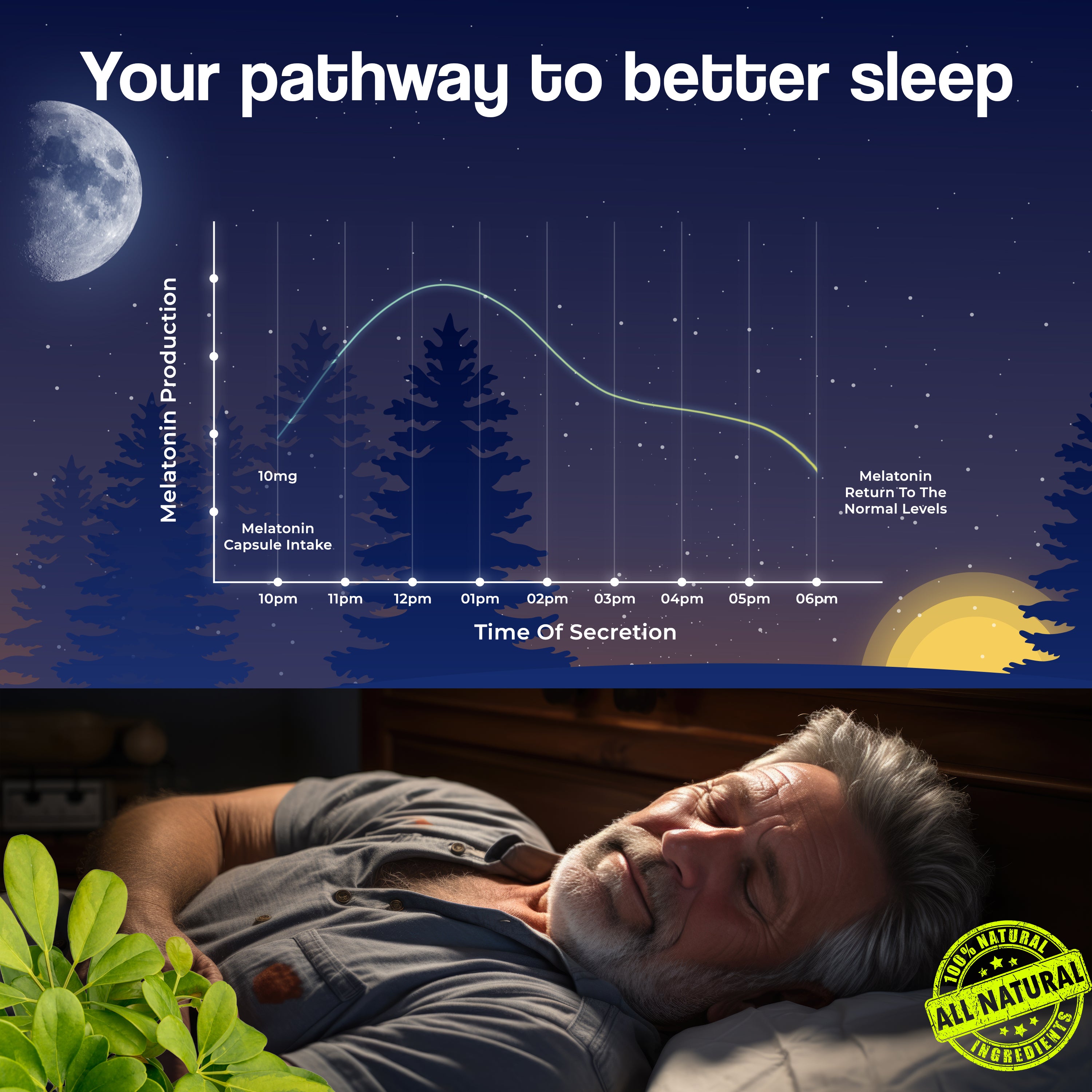 Health Veda Organics Melatonin Sleep & Relaxation Capsules - Distacart