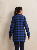 Thumbnail for trueBrowns Blue Check Winter Top