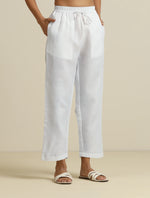 Thumbnail for trueBrowns White Cotton Blend Co-ord Set
