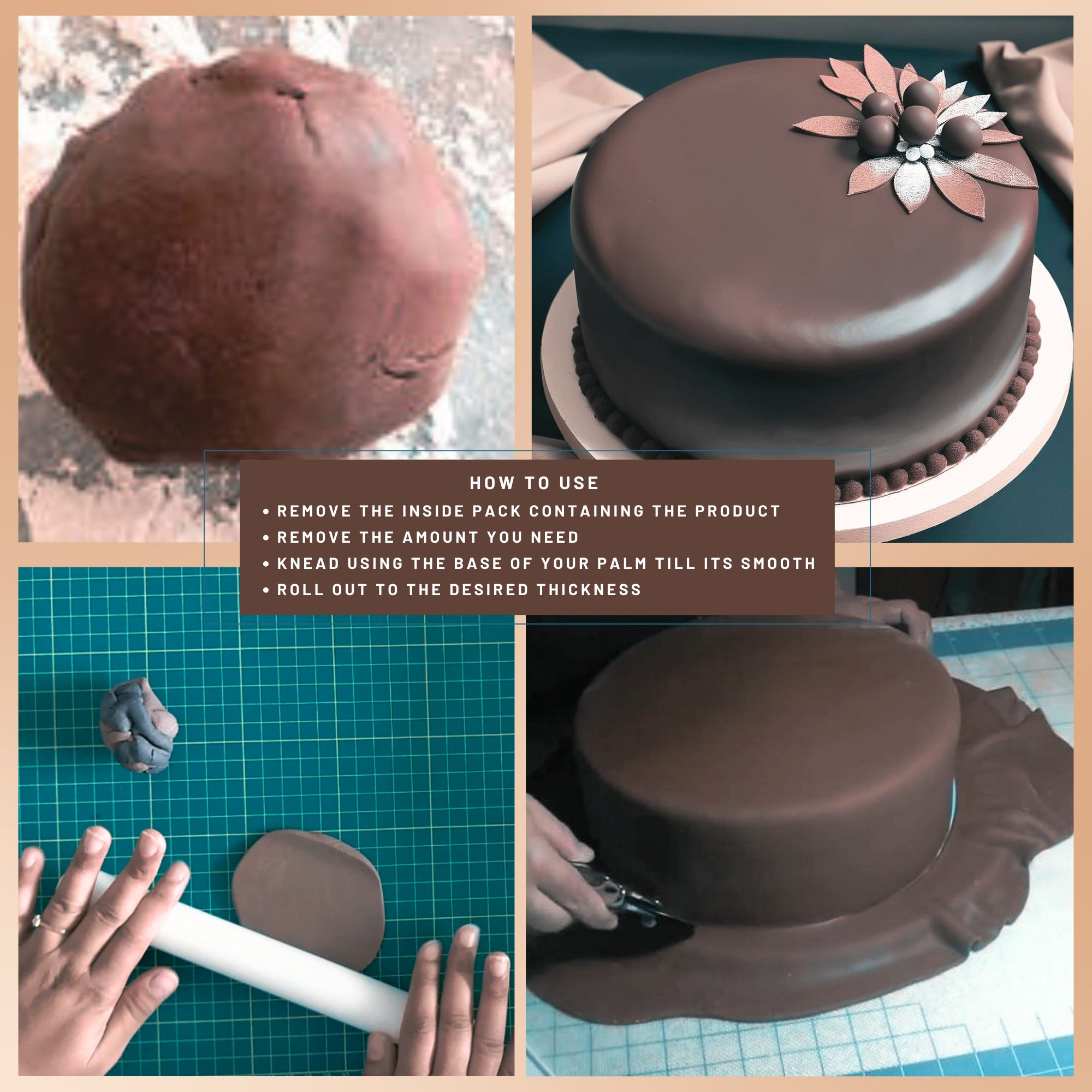 confect chocolate brown sugarpaste br b 250 gms b