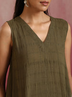 Thumbnail for trueBrowns Olive Cotton Dobby Dobby Co-ord set