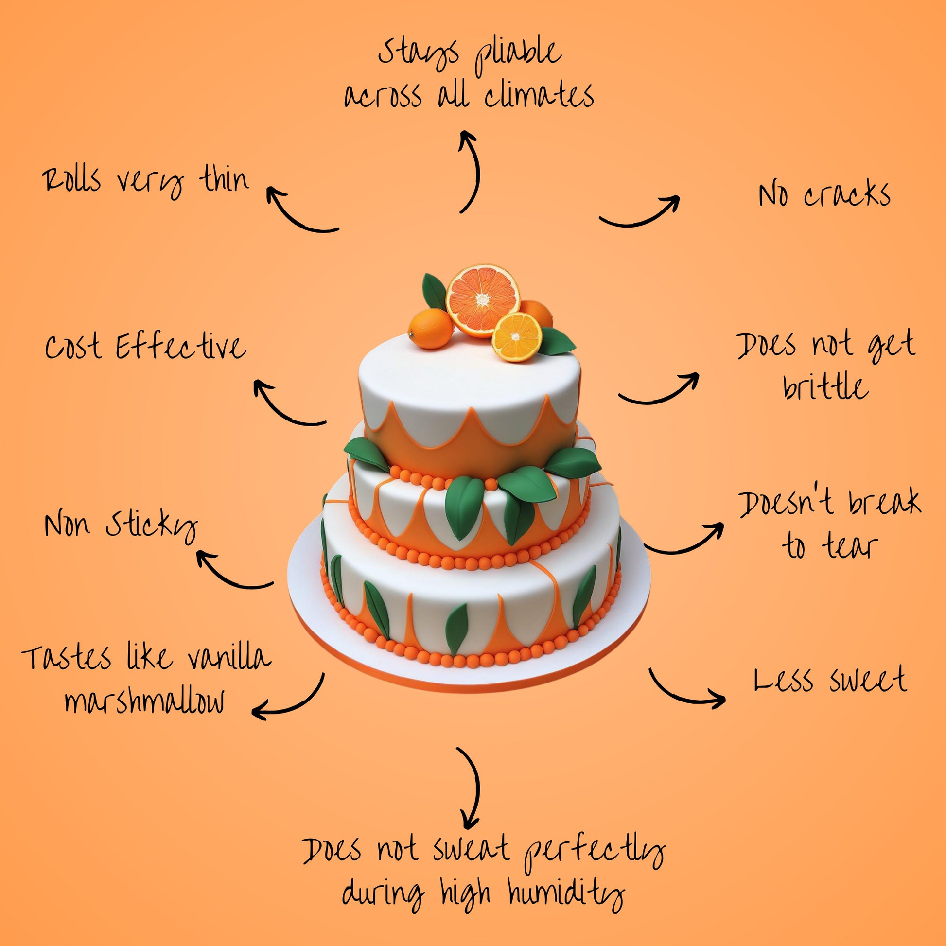 confect citrus orange sugarpaste br b 1 kg b