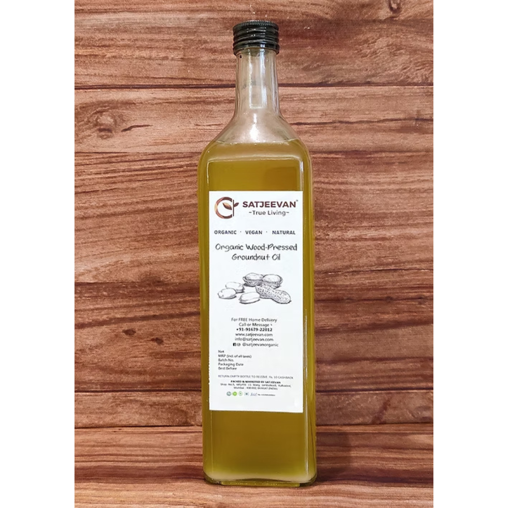 Satjeevan Organic Wood-Pressed Groundnut Oil - Distacart