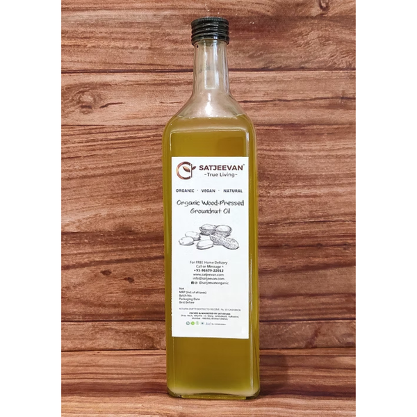 Satjeevan Organic Wood-Pressed Groundnut Oil - Distacart