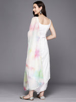 Thumbnail for Ahalyaa Floral Embroidered Gotta Patti Pure Cotton Kurta With Palazzos & Dupatta - Distacart