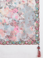 Thumbnail for House of Panchhi Rose Gold Pure Georgette Sequins And Thread Embroidery Lehenga Choli & Dupatta - Distacart