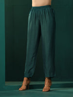 Thumbnail for trueBrowns Teal Silk Handkerchief Kurta Pant Set - Distacart