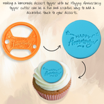 Thumbnail for confect toppers cutters congratulations topper cutter cake cupcake decorating supplies happy anniversary