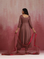 Thumbnail for trueBrowns Brown Modal Anarkali Kurta Set