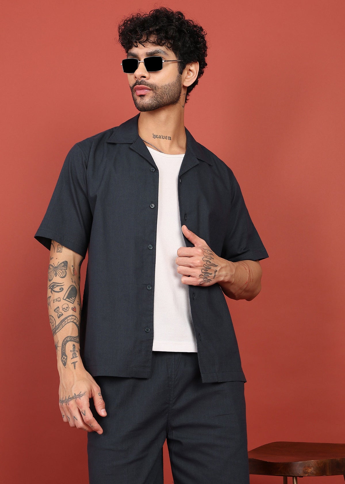 Fabmade Midnight Ease Shirt & Trouser Co-Ord Set - Distacart