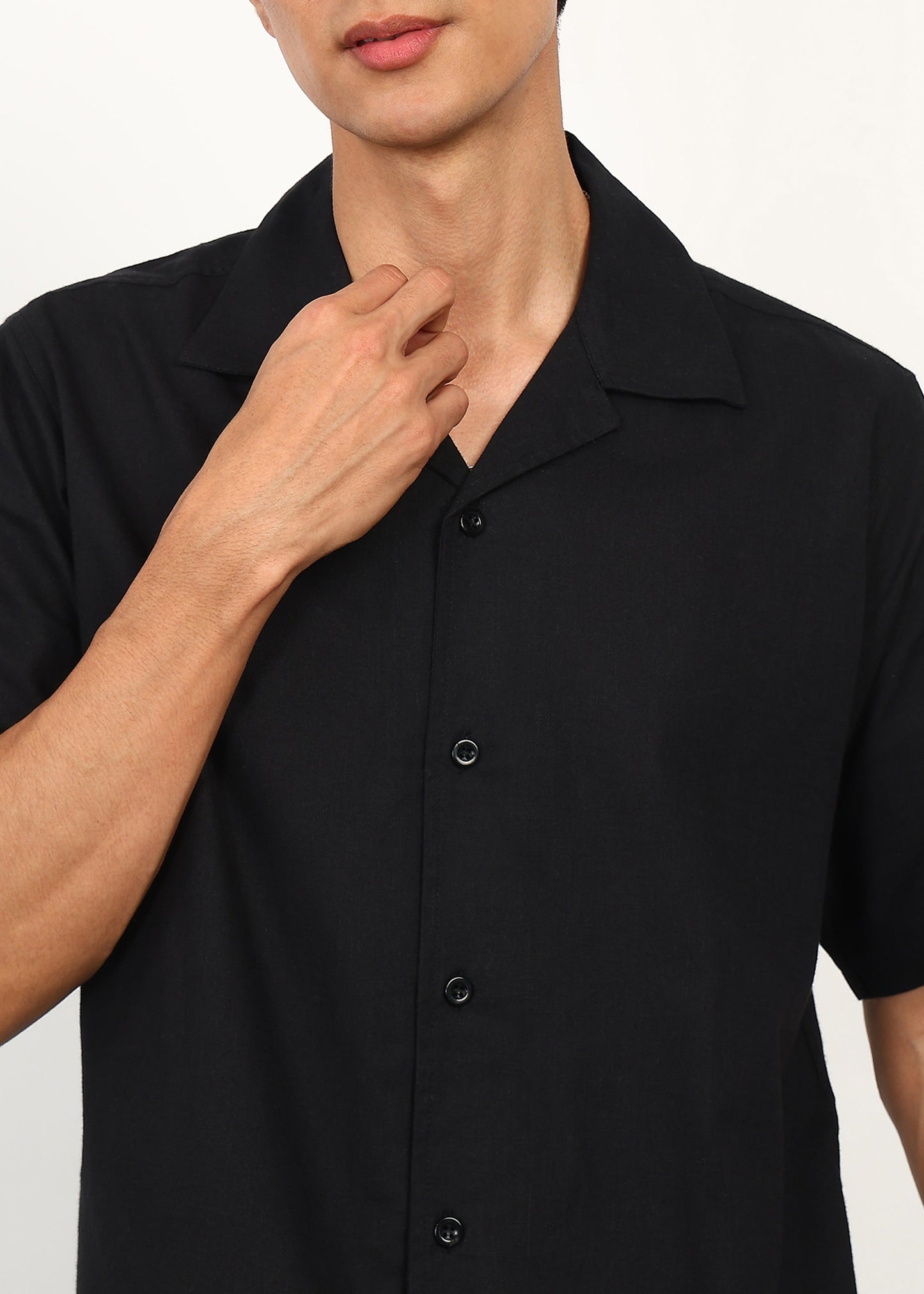 Fabmade Noir Linen Shirt - Distacart