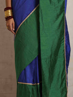 Thumbnail for trueBrowns Blue Silk Ready To Wear Saree