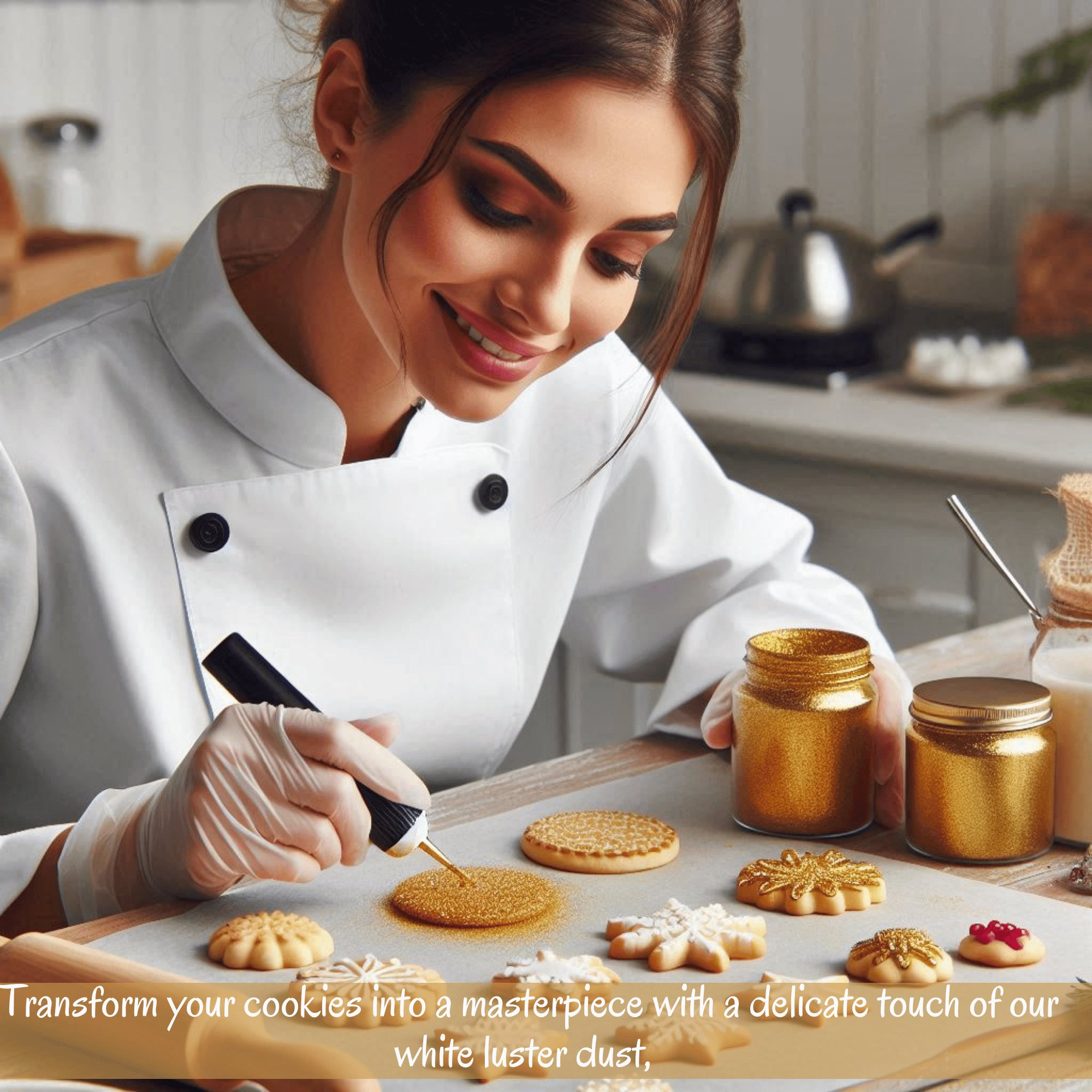 confect shimmer gold luster dust br b 5 gms b