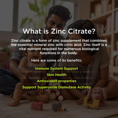 Health Veda Organics Zinc Citrate Veg Capsules - Distacart