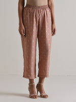 Thumbnail for trueBrowns Beige Foil Puff Sleeve Kurta Set - Distacart