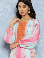 Thumbnail for Ahalyaa Striped Ethnic Co-Ords - Distacart