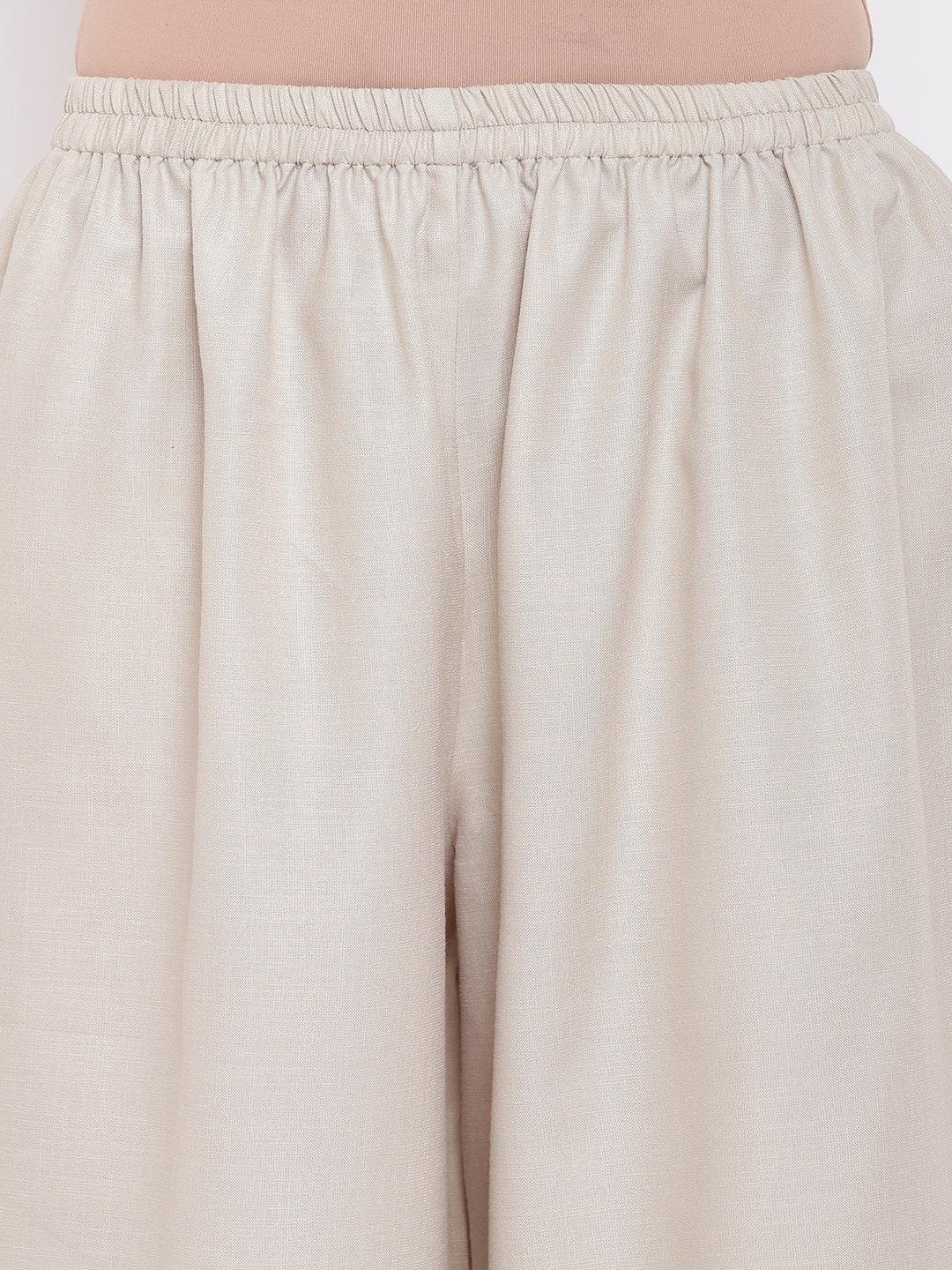 trueBrowns Linen Cotton Rose Kurta Pant Set - Distacart