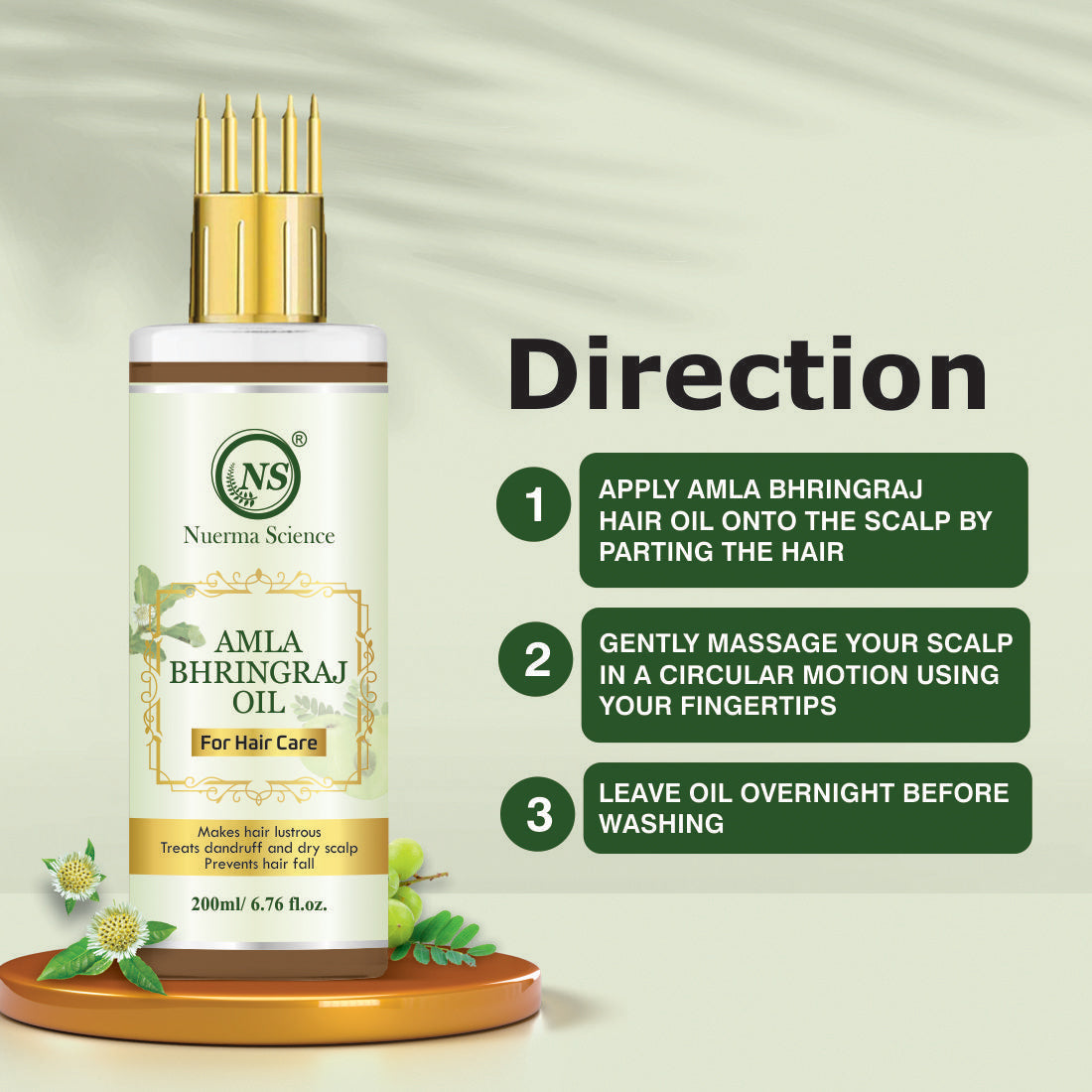 Nuerma Science Amla Bhringraj Hair Oil | Scalp Nourishment & Natural Conditioning - Distacart