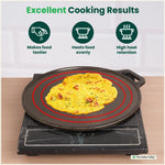Thumbnail for The Indus Valley Super Smooth Cast Iron Tawa,Pre-seasoned, Nonstick, 100% Pure, Toxin-free, Spatula, 26.7cm/30.2cm
