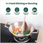 Thumbnail for The Indus Valley TurboCuk Tri-ply Stainless Steel Kadai+ Steel Lid, Premium Quality, 3 Layer Thick Body, 100% Toxin-free, Non-stick, Induction & Gas, 3L/3.5L/3.9L/4.5L