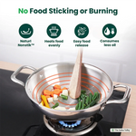 Thumbnail for The Indus Valley TurboCuk Tri-ply Stainless Steel Kadai, Premium Quality, 3 Layer Thick Body, 100% Toxin-free, Non-stick, Induction & Gas, Free ₹110 Spatula, 1.7/2.7/3.5L