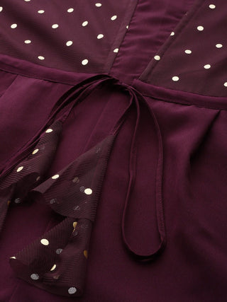 Ahalyaa Printed Bell Sleeves Crepe Basic Jumpsuit With Waist Tie-Ups - Distacart