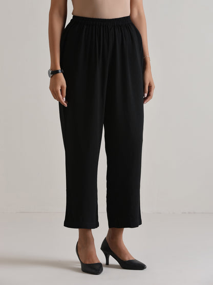 trueBrowns Black Panelled Co-ord Set - Distacart