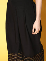 Thumbnail for Ahalyaa Women Black Printed Tunic With Palazzos - Distacart