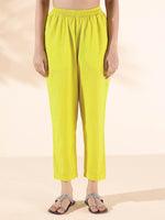 Thumbnail for trueBrowns Lime Cotton Ikat Kurta Pant Set - Distacart