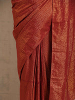 Thumbnail for trueBrowns Maroon Gold Metallic Ready To Wear Plus Size Saree