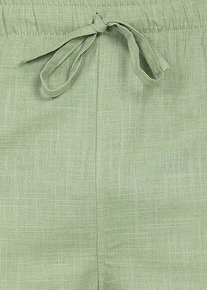Fabmade Sage Linen Relaxed Trousers - Distacart