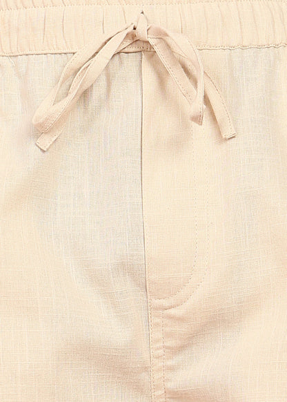 Fabmade Men Beige Cotton Regular Shorts - Distacart