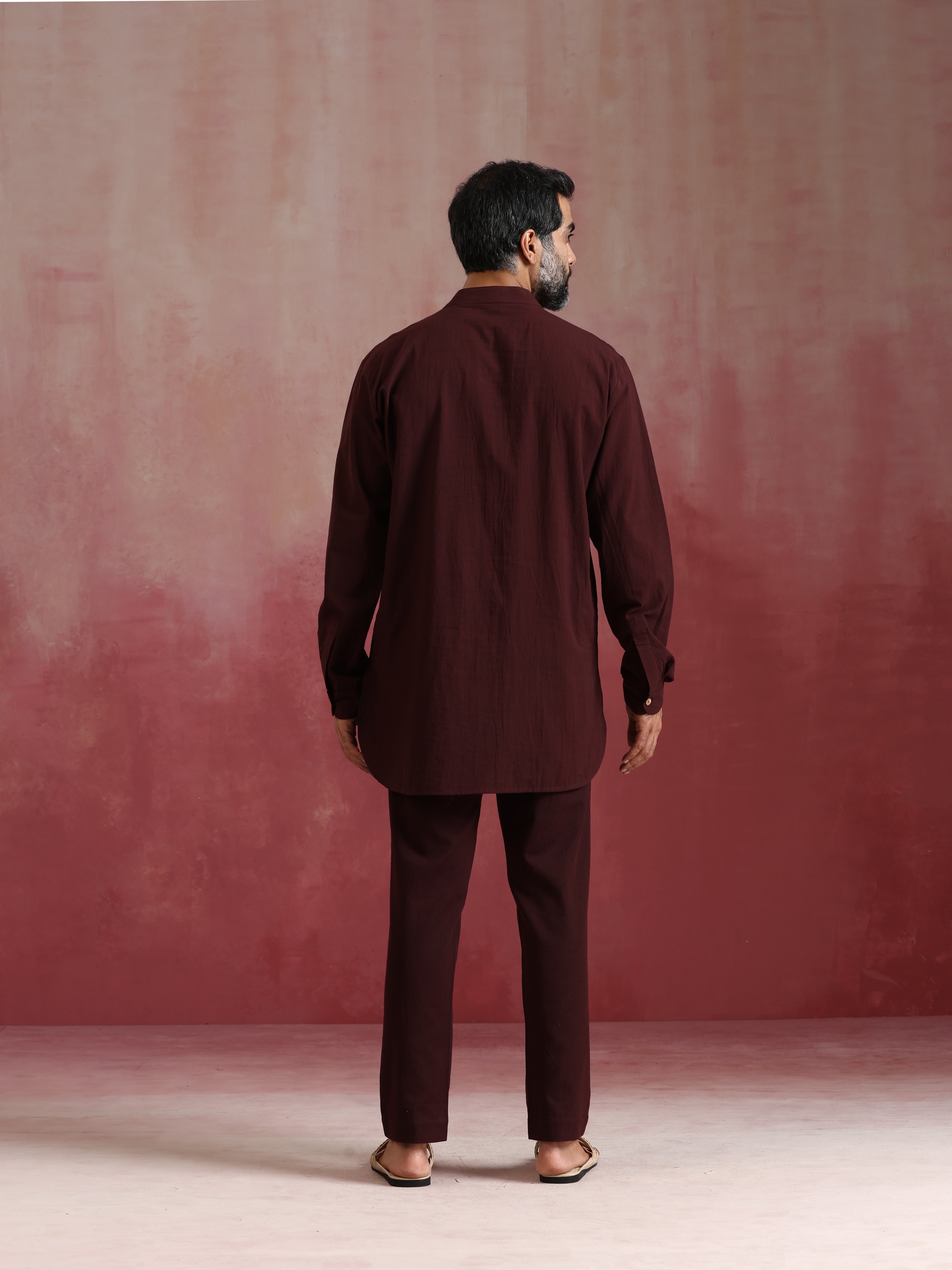 trueBrowns Men's Cola Cotton Mandarin Collar Kurta Co-ord set