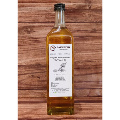 Satjeevan Organic Wood-Pressed Safflower Oil - Distacart