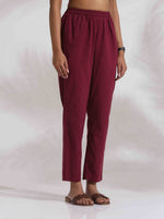 Thumbnail for trueBrowns Purple Cotton Print Kurta Co-ord Set