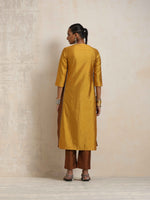 Thumbnail for trueBrowns Gold Silk Kurta Set