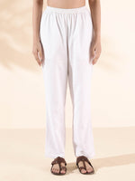 Thumbnail for trueBrowns White Cotton Shirt Co-ord Set - Distacart