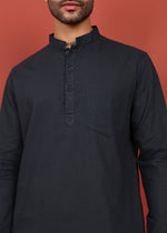 Thumbnail for Fabmade Onyx Noir Short Kurta Co-Ord Set - Distacart