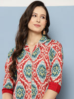 Thumbnail for Ahalyaa Women Ethnic Motifs Printed Regular Gotta Patti Kurta with Palazzos - Distacart