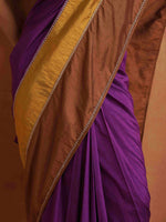 Thumbnail for trueBrowns Purple Silk Ready To Wear Saree