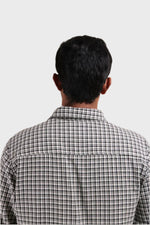 Thumbnail for Xkind White Textured Checks Overshirt/ Shirt