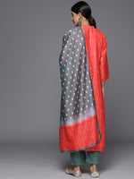 Thumbnail for Varanga Women Red Bandhani Printed Straight Kurta Paired With Contrast Solid Bottom And Printed Dupatta - Distacart
