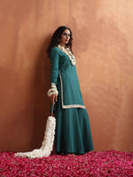 Thumbnail for trueBrowns Green Cotton Sharara Set