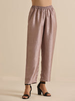 Thumbnail for trueBrowns Grey Silk Texture Relaxed Co-Ord Set - Distacart