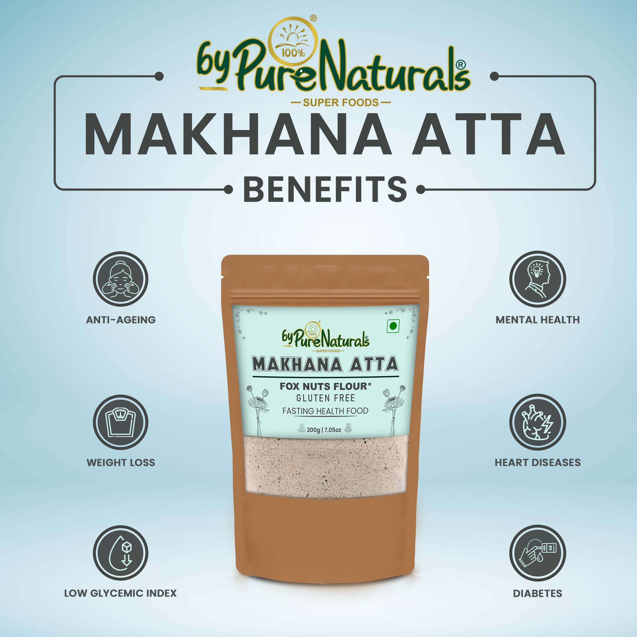 byPureNaturals Makhana Atta (Fox Nuts Flour) - Dista