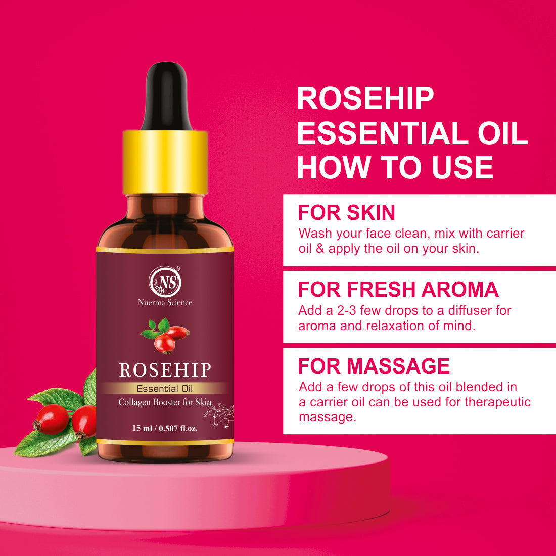 Nuerma Science Rosehip Essential Oil For Anti-Aging
