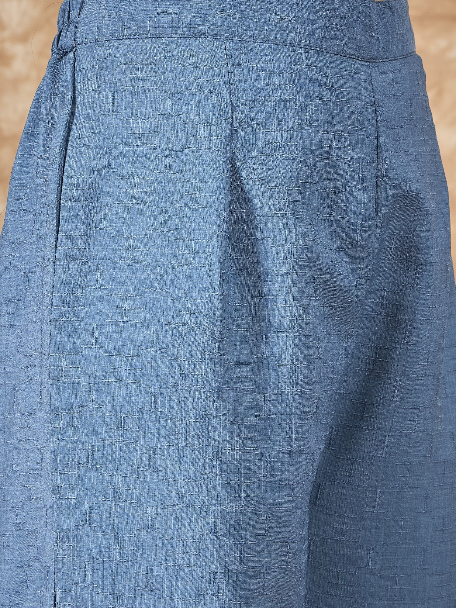 InWeave Mint Blue V Neck Aline Kurta Set - Distacart