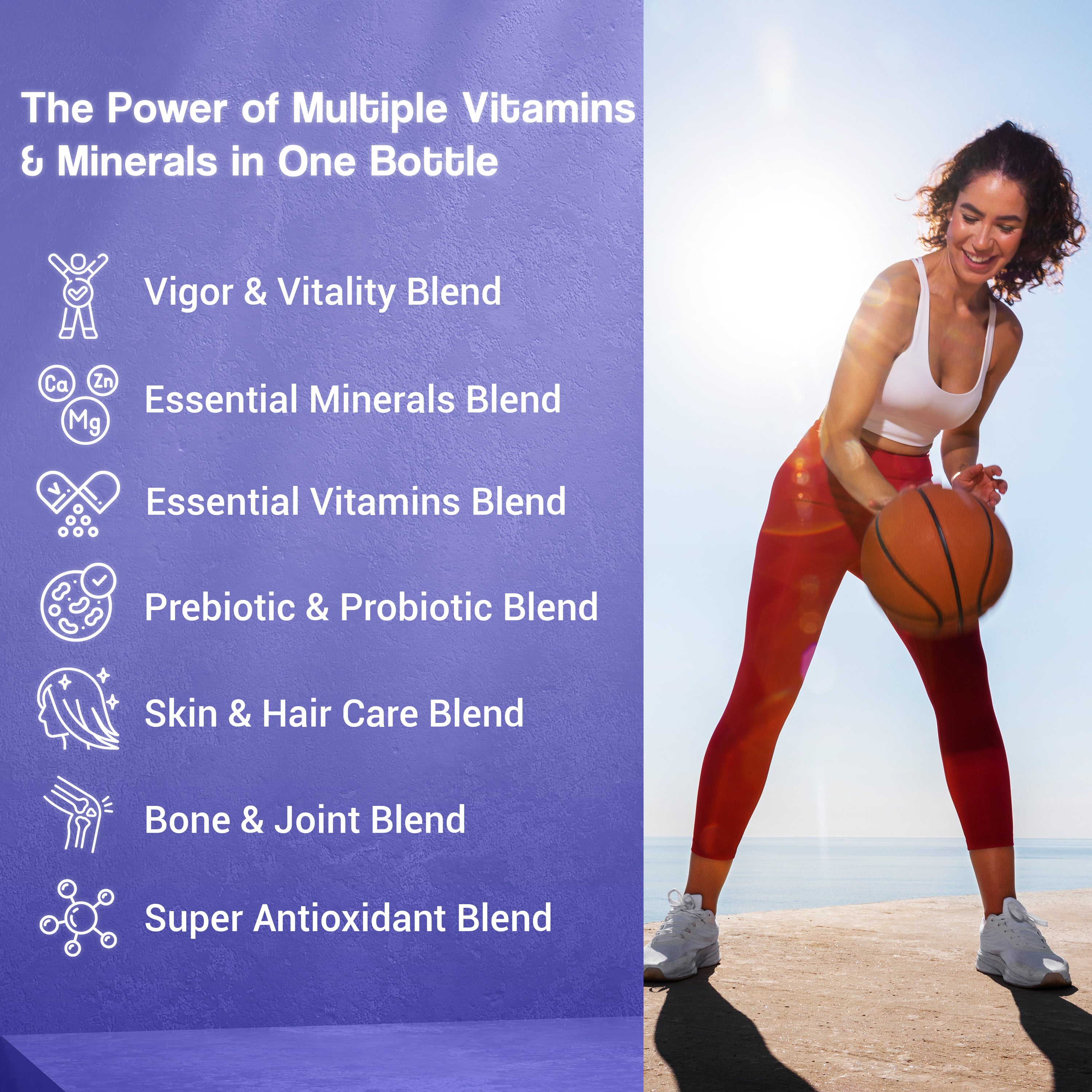 Health Veda Organics Multivitamin Tablets with Probiotics for both Men & Women - Distacart