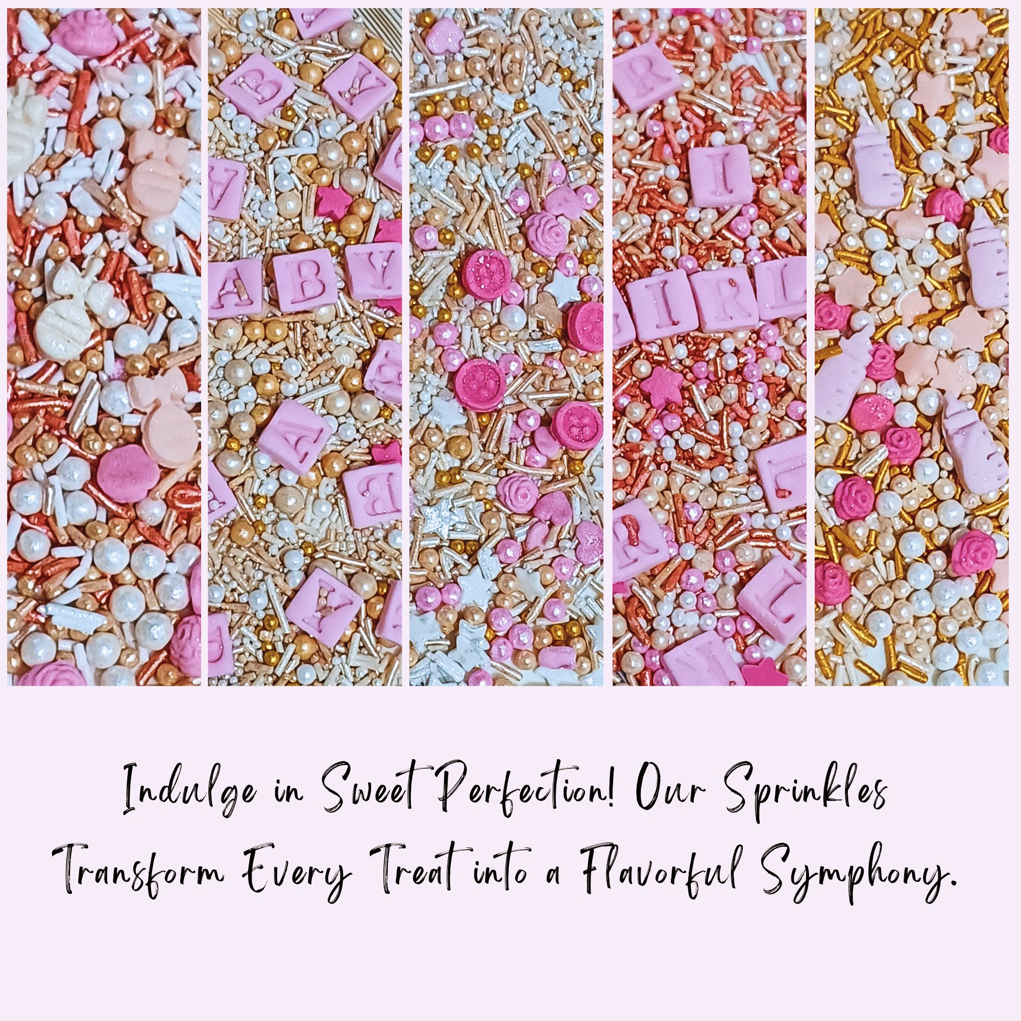 confect girls baby shower sprinkles edible sprinkles pack of 5 baby shower 14