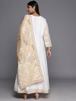Thumbnail for Ahalyaa Plus Size Boat Neck Maxi Ethnic Dress With Dupatta - Distacart
